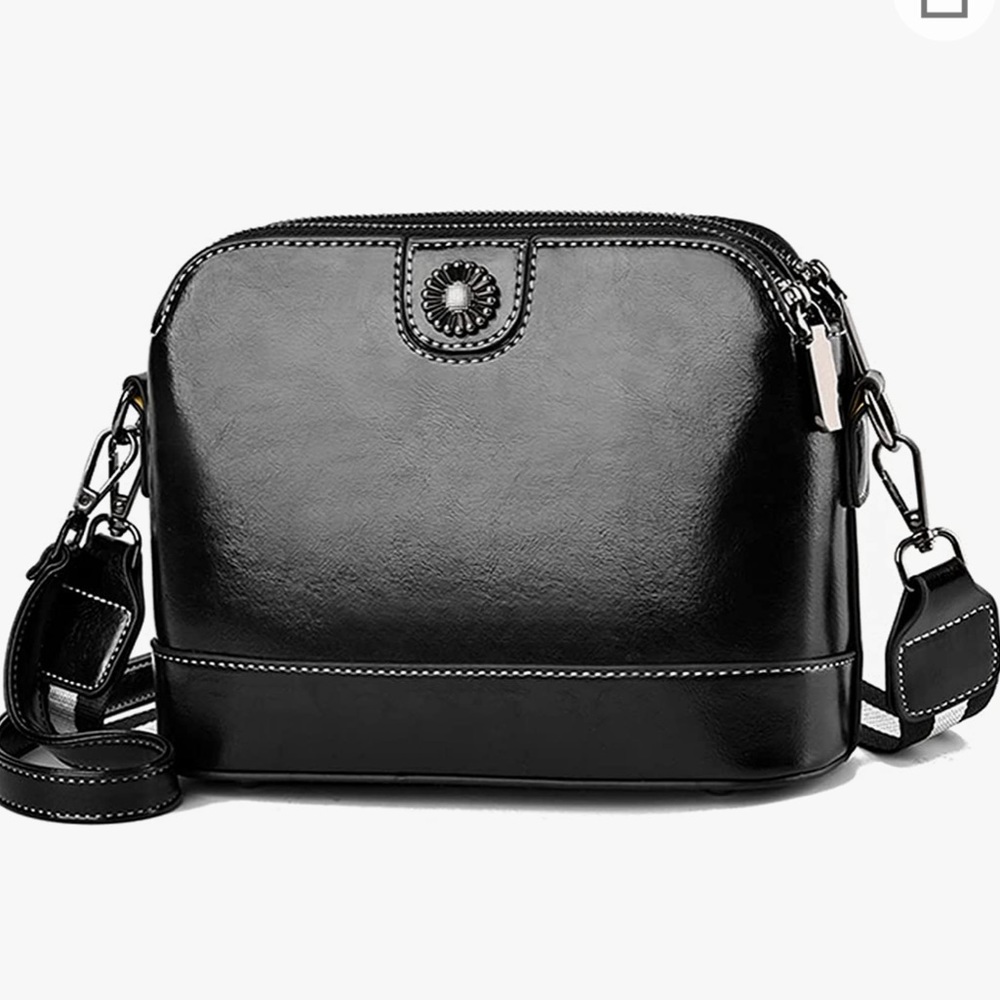 Small faux leather crossbody bag